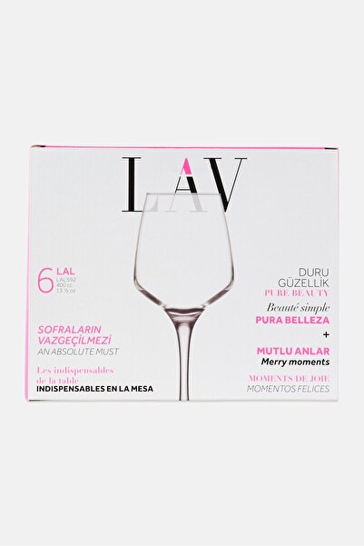 LAV 6 Pieces Aperol Spritz Glass 400ml, Transparent