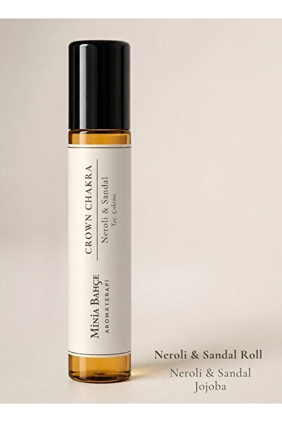 minia bahçe Taç Çakra Roll - 100% Natural Neroli & Sandalwood Oil 10 ml
