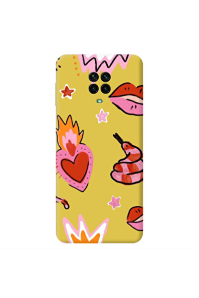Other Xiaomi Redmi Note 9 Pro Snake heart Yellow Colored Silicone TPU Θήκη