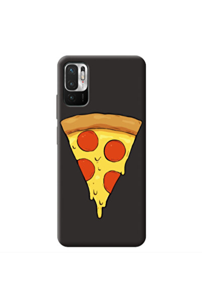 Other Xiaomi Redmi Note 10 Pro 5G Pizza Slice Black Colored Silicone TPU Θήκη