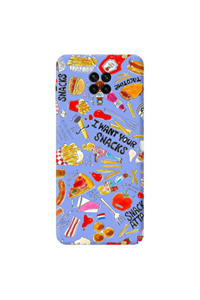Other Xiaomi Redmi Note 9 Pro Snack attack Light Purple Colored Silicone TPU ...