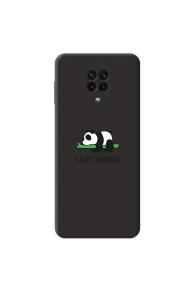 Other Xiaomi Redmi Note 9 Pro Lazy panda Black Colored Silicone TPU Θήκη