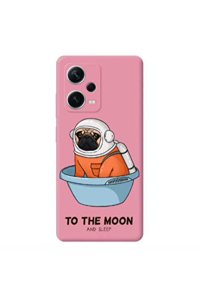 Other Xiaomi Poco X5 To the moon Pink Colored Silicone TPU Θήκη