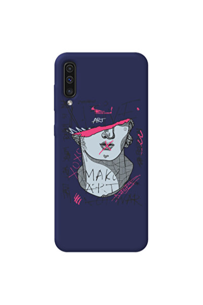 Other Samsung A70 Make art Dark blue Colored Silicone TPU Θήκη