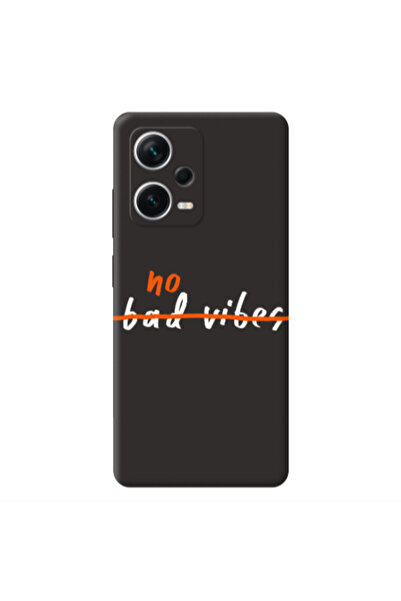 Other Xiaomi Poco X5 No bad vibes 2 Black Colored Silicone TPU Θήκη