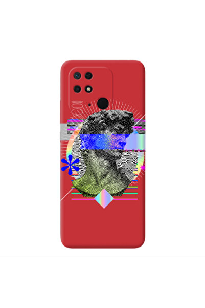 Other Xiaomi Redmi 10C Statue pixels Red Colored Silicone TPU Θήκη