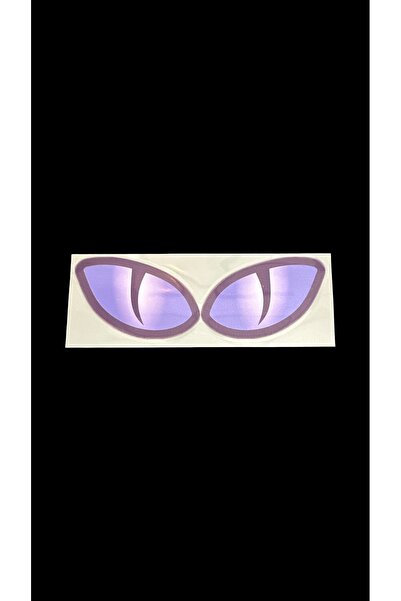 OEM Reflective Devil's Eye αυτοκόλλητο για κράνος-μηχανή κτλ - 23x7cm Μώβ