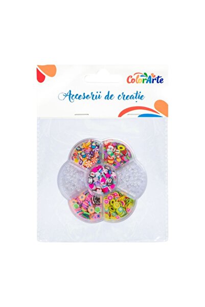 MC Micostore Accesorii creatie - fructe, flori, perle, diverse culori, cutie ...