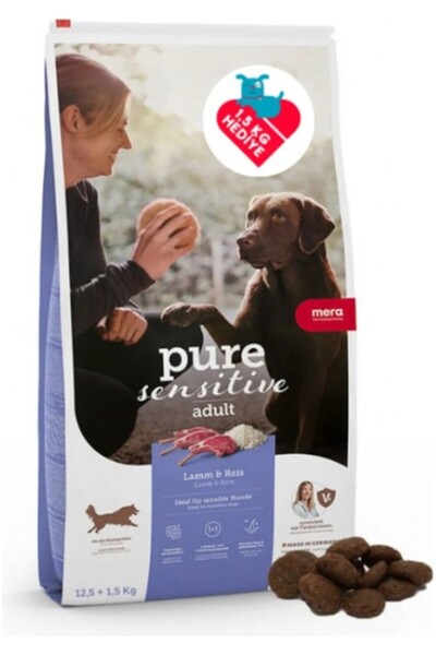 Mera Pure Sensitive Kuzu Etli Hassas Yetişkin Köpek Maması 12.5 kg Glutensiz ...