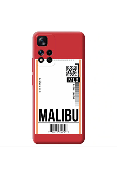 Other Xiaomi Redmi Note 11 Pro 5G Malibu Travel More Red Colored Silicone TPU...