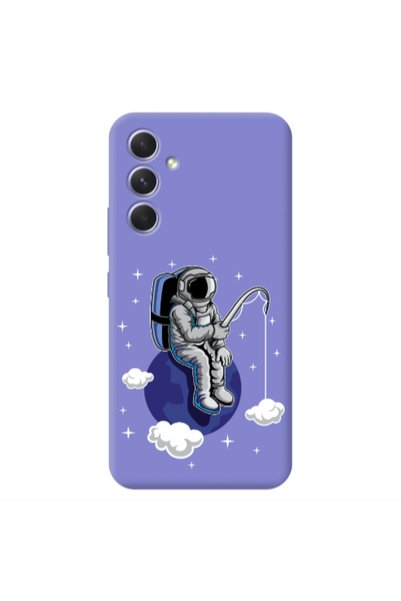Other Samsung A56 Fishing space Purple Colored Silicone TPU Θήκη
