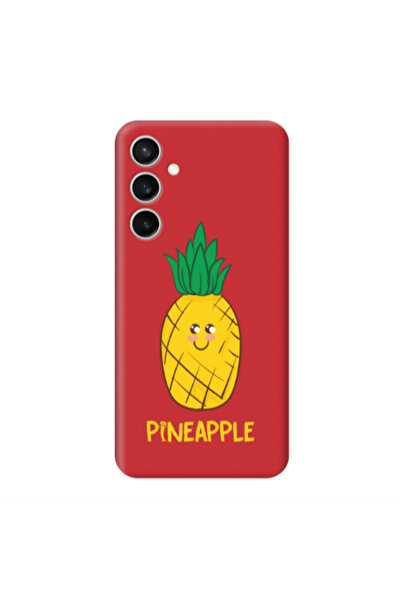 Other Samsung S24 Plus Pineapple Red Colored Silicone TPU Θήκη