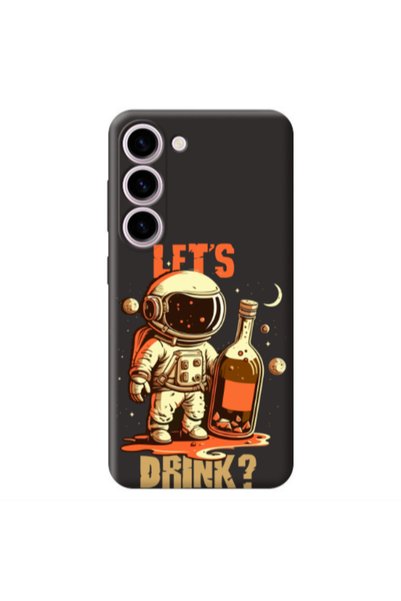 Other Samsung S23 Plus Lets drink Black Colored Silicone TPU Θήκη