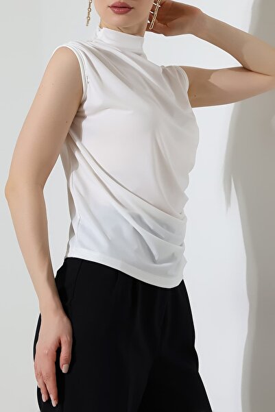 Sabr Women's Sandy Draped Sleeveless Blouse