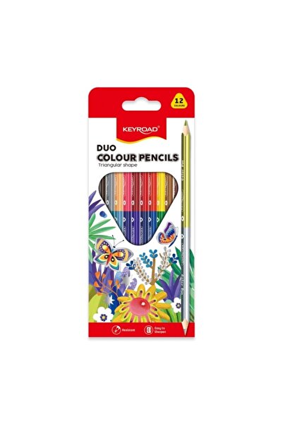 MC Micostore Creioane colorate Duo KR971281, 2 capete, 24 culori, blister carton