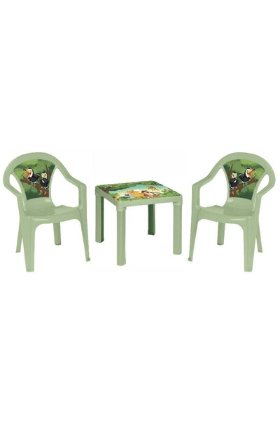 OEM Set masa cu 2 scaune 3toysm, pentru gradina si interior, din plastic, cu ...