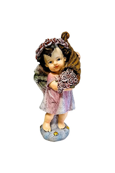 OEM Figurină Sacrua Inger cu trandafiri cornul abundentei 17 cm