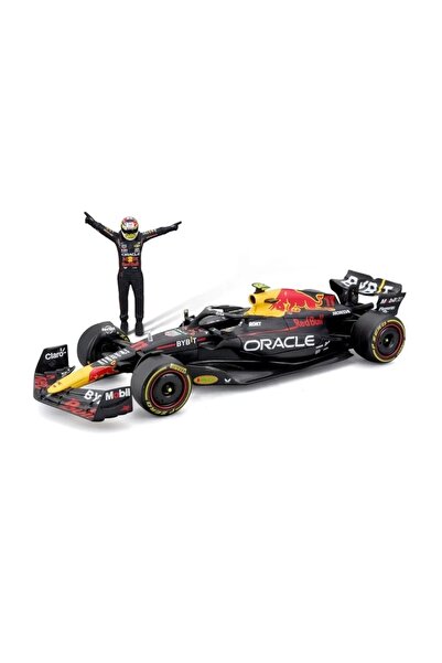 BBURAGO Macheta Formula 1 Red Bull Racing RB19 2023 # 11 cu figurina Sergio P...
