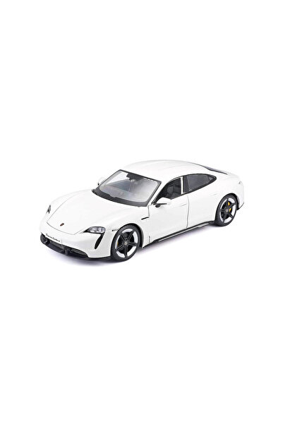 BBURAGO Macheta auto Porsche Taycan Turbo S alb 2019, 1:24