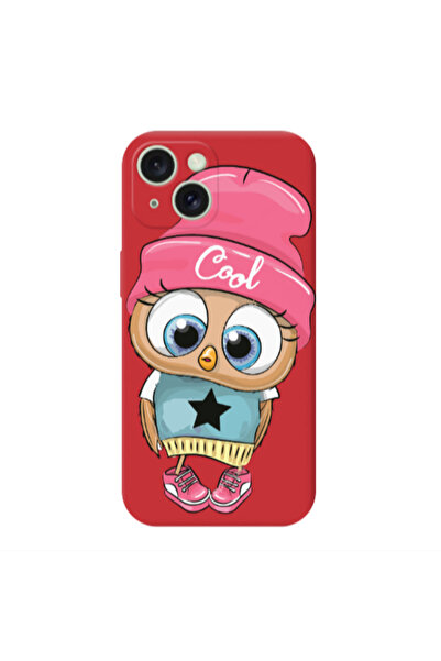 Other Apple iPhone 15 Plus Cool Star Red Colored Silicone TPU Θήκη