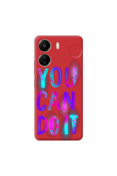 Other Xiaomi Redmi 13C You Can Doit Red Colored Silicone TPU Θήκη