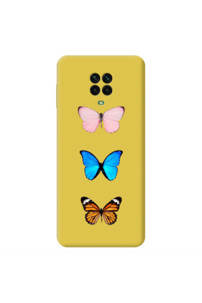 Other Xiaomi Redmi Note 9 Pro Triple Butterfly Yellow Colored Silicone TPU Θήκη