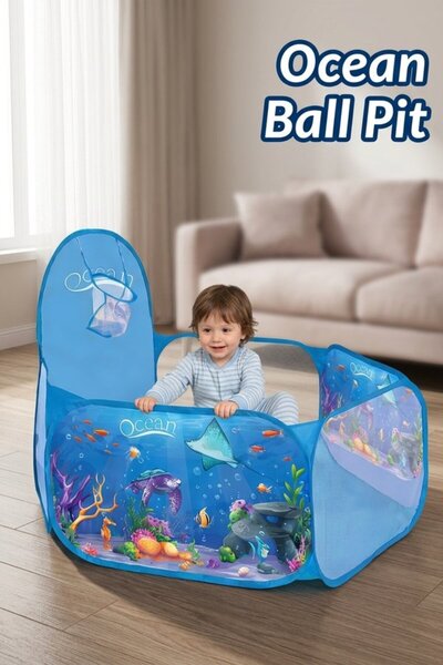 MLADEN 1 Foldable Fabric Ball Pit Tent Playhouse Indoor Outdoor Portable Mult...