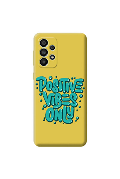 Other Samsung A53 Positive Vibes Only Yellow Colored Silicone TPU Θήκη