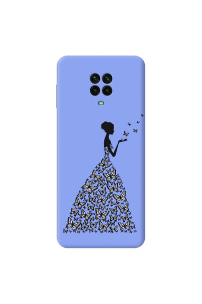 Other Xiaomi Redmi Note 9 Pro Butterfly Girl Light Purple Colored Silicone TP...