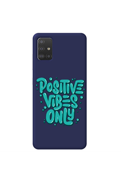 Other Samsung A71 Positive Vibes Only Dark blue Colored Silicone TPU Θήκη