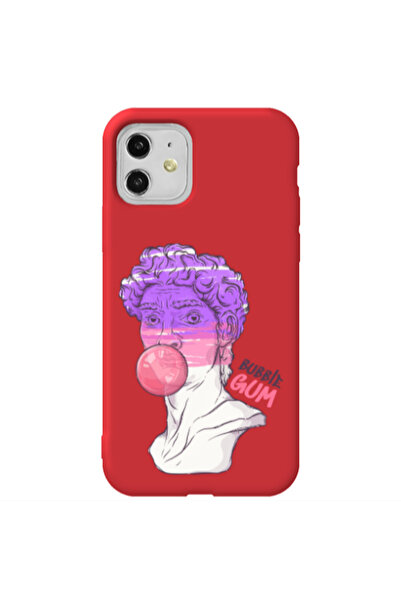 Other Apple iPhone 11 Pin Bubble Red Colored Silicone TPU Θήκη