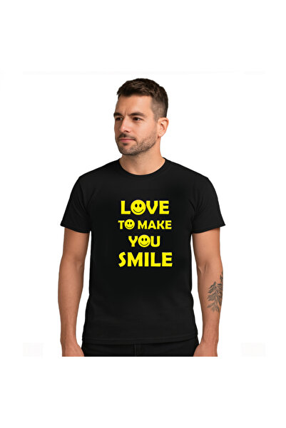 OEM Tricou barbat Love to make you smile , 100%bumbac