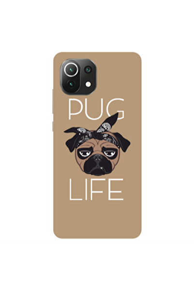Other Xiaomi Mi 11 Lite Pug Life Brown Colored Silicone TPU Θήκη