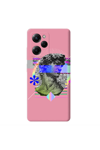 Other Xiaomi Poco X5 Pro Statue pixels Pink Colored Silicone TPU Θήκη