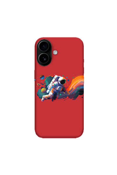 Other Apple Iphone 16 plus Rainbow Space Red Colored Silicone TPU Θήκη