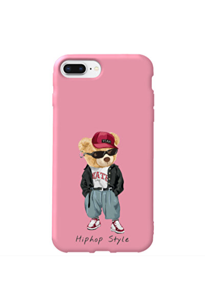 Other Apple iPhone 7 Plus Hip hop style Pink Colored Silicone TPU Θήκη