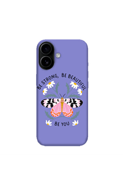 Other Apple Iphone 16 plus Be Strong Purple Colored Silicone TPU Θήκη