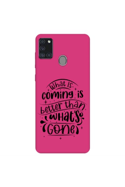 Other Samsung A21S What is coming Fuchsia Colored Silicone TPU Θήκη