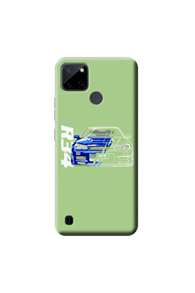 Other Realme C25Y Blue R34 Light Green Colored Silicone TPU Θήκη