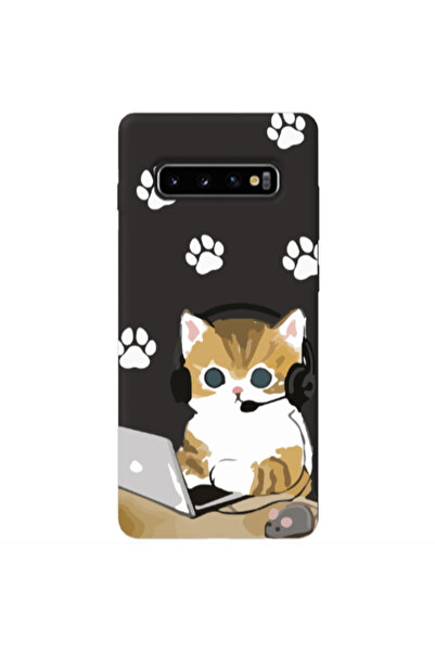 Other Samsung S10 Call Center Black Colored Silicone TPU Θήκη