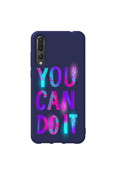 Other Huawei P20 Pro You Can Doit Dark blue Colored Silicone TPU Θήκη