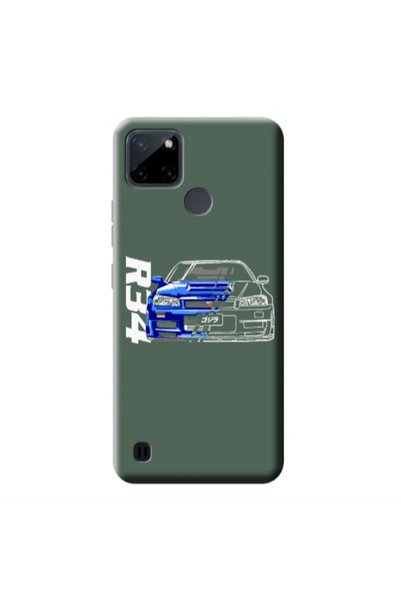Other Realme C25Y Blue R34 Dark Green Colored Silicone TPU Θήκη