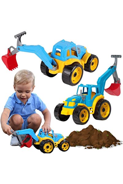 Technok Tractor de jucarie/tractor de joaca 38 cm, din plastic, cu lopata mob...