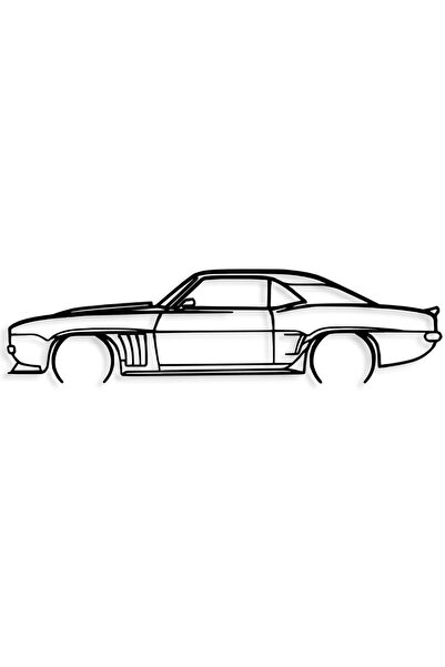 Wallity Διακοσμητικό Τοίχου Chevrolet Camaro 891TNL2363 70x18εκ. Μαύρο