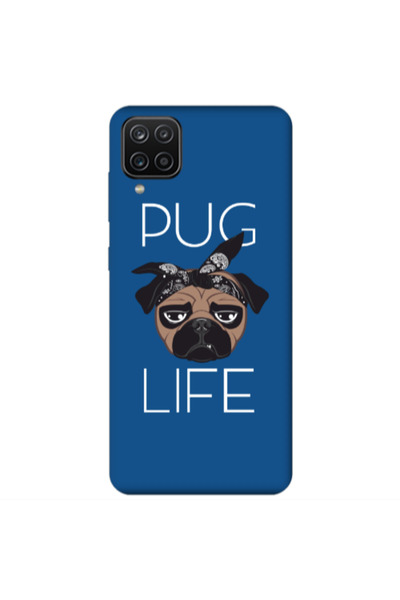 Other Samsung A12 Pug Life Blue Colored Silicone TPU Θήκη
