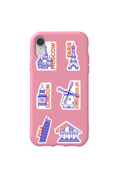 Other Apple iPhone Xr Pisa Athens Pink Colored Silicone TPU Θήκη