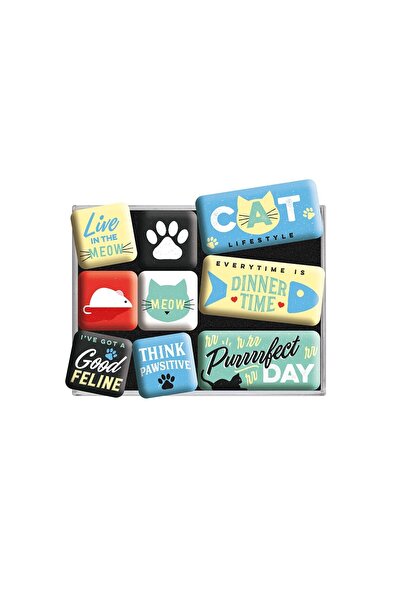 Nostalgic Art Nostalgic-Art Retro Buzdolabı Mıknatısları Cat Lifestyle – Kedi...