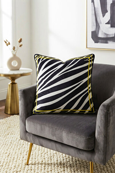DEKOMOD 1 Pcs Digital Printed Decorative Double Sided Zebra Pattern Throw Pil...