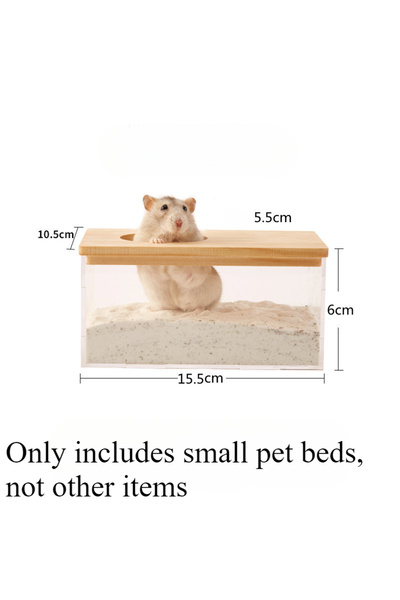 Choice3 Square S Creative Hamster Bath Room Bathing Room Sandbox Fully Transp...