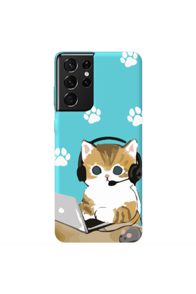Other Samsung S21 Ultra Call Center Turquoise Colored Silicone TPU Θήκη